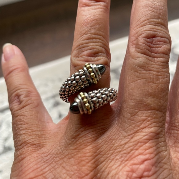 LAGOS Bypass Ring with Hematite Endcaps NWOT - Picture 4 of 8